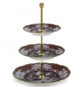 Ginori Oriente Italiano Castagna 3 Tier Stand